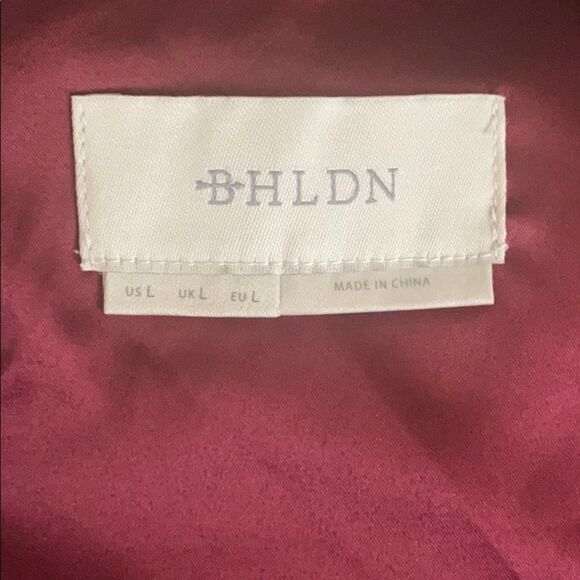 NWOT BHLDN Anthropologie Angie Burgundy Dress SzL - Picture 11 of 11